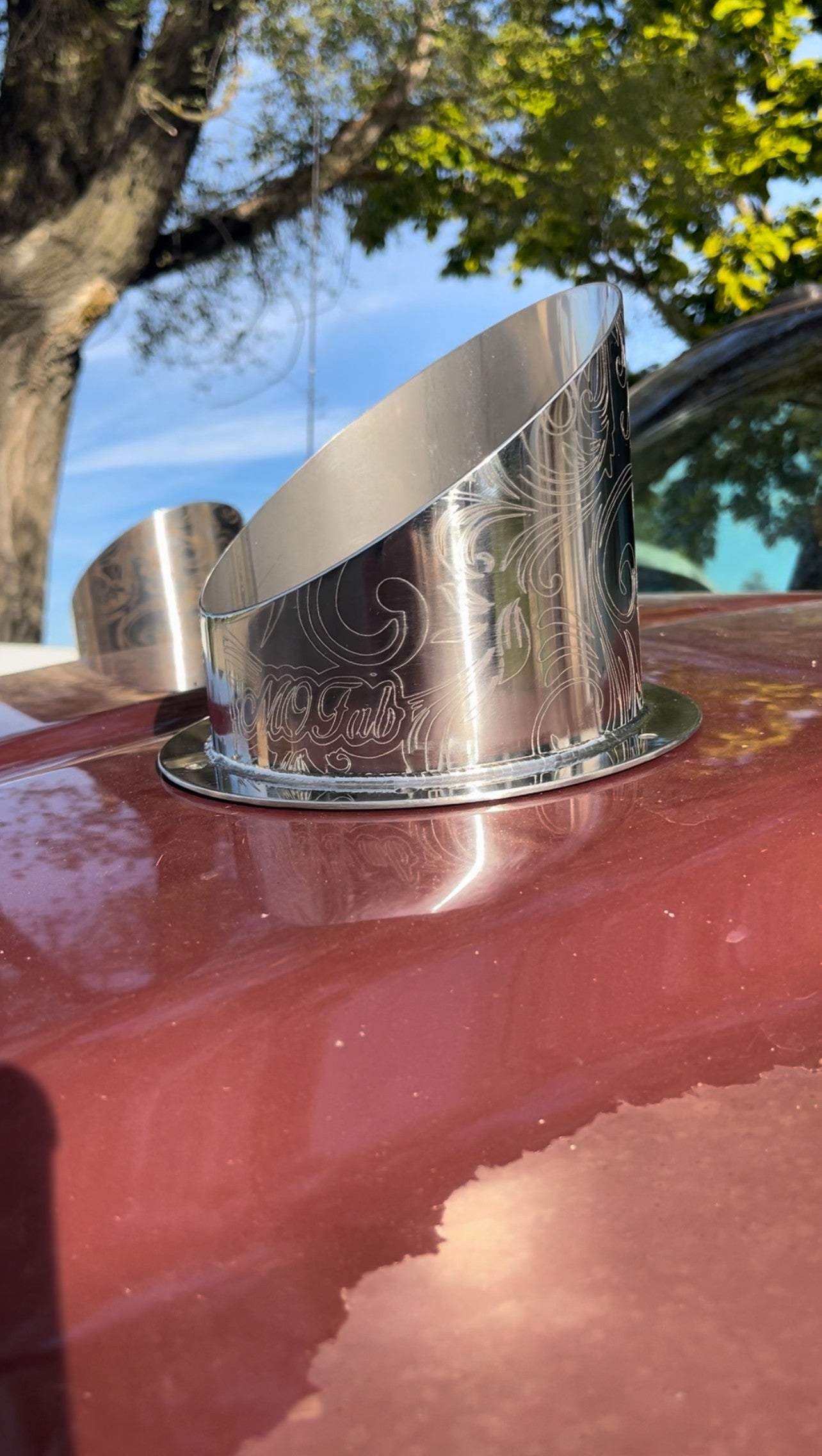 Engraved floral Hoodstack | Missouri Fab